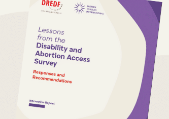 An image of the cover of the Lessons from the Disability and Abortion Access Survey.